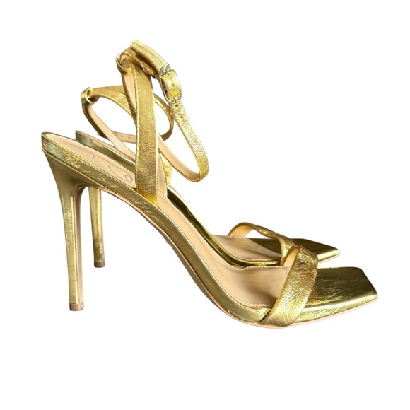 SAM EDELMAN Orchid Strappy Heel Sandals in Gold Mine Size 7 - Picture 4 of 10